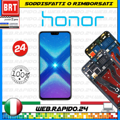 Cover Honor View 10 Lite / Honor 8X - Flip Case In Pelle PU A Portafoglio Con Slot Carte E Supporto - Bianco - 3