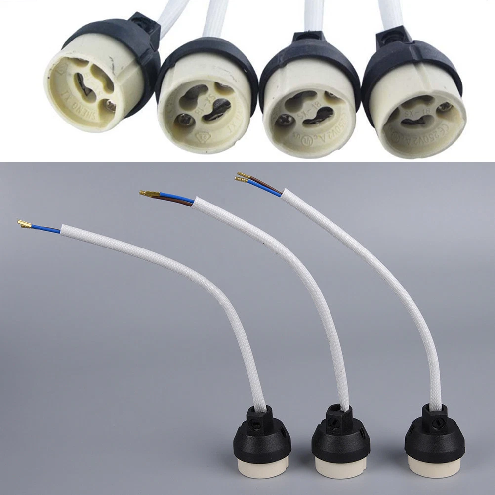 1 3 5 10x GU10 Base Socket LED Bulb Halogen Lamp Plug Holder