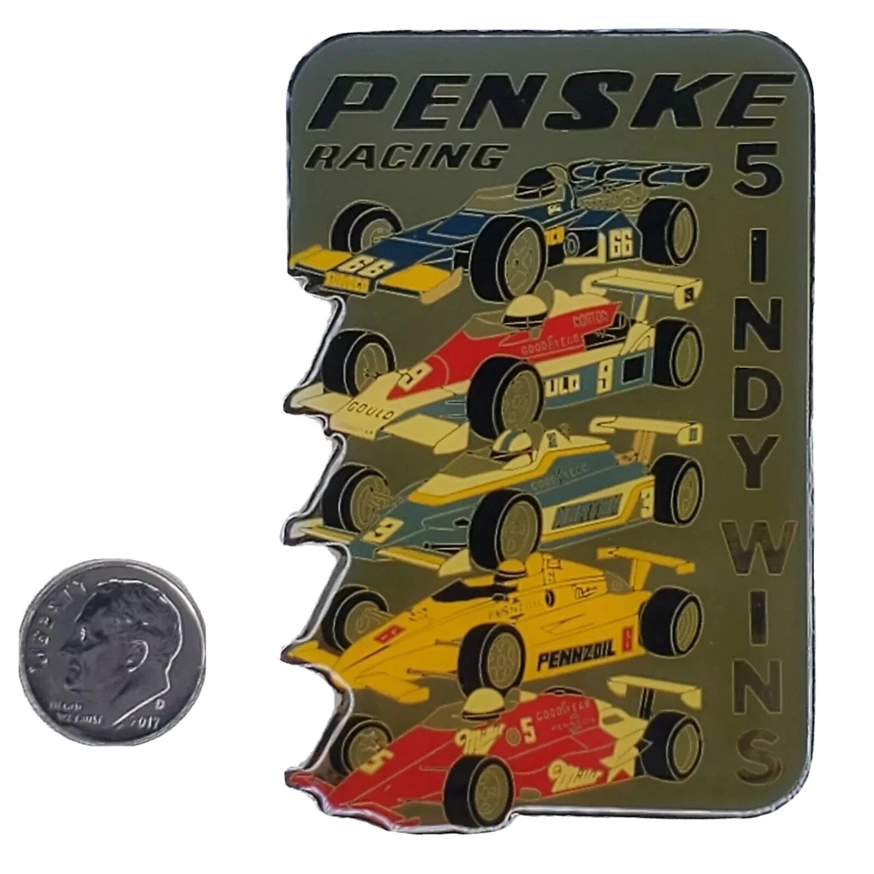 VTG Indycar 500 Penske Racing "5 Indy Wins" Automotive Racing Lapel Pin NEW - Image 3 of 4