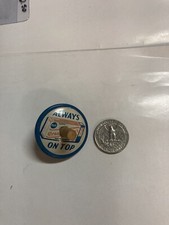 Vintage 1.25  cracker Jack always on top spinning top original Red White Blue