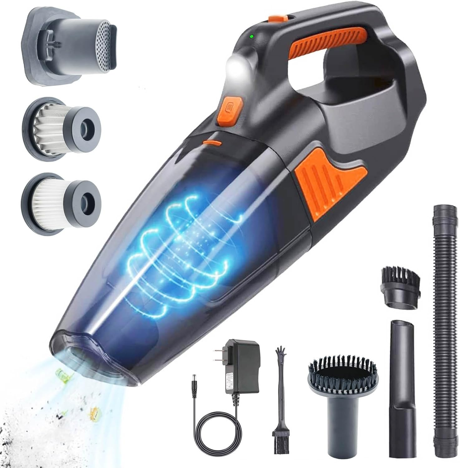 Hand Held Vacuum Cleaner, Hand Vacuum 16000PA Powerful Suction Cordless Cordless
