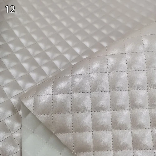 Luxury Quilted PU Leather Car Upholstery Fabric Diamond Argyle Sewing Material - Picture 35 of 43