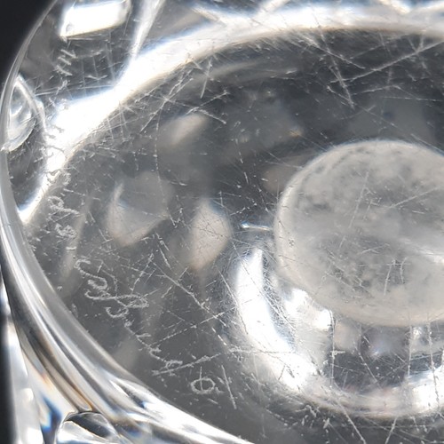 Vintage Pair of Orrefors Candle Holders Clear Glass Pair Signed Numbered 2 1/2" - Picture 9 of 11