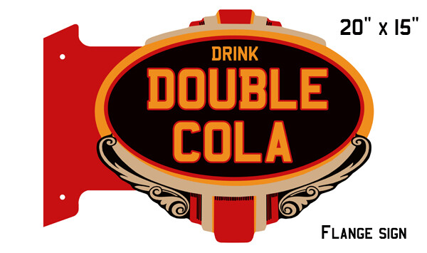 Vintage Style Metal Sign Double Cola Drink Flange . 15x20 | eBay