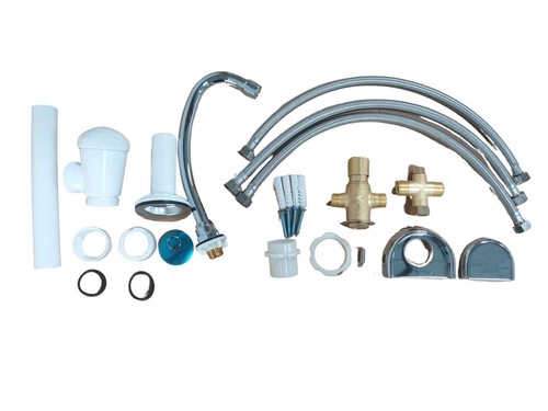 LAVABO A PARETE IN ACCIAIO INOX, COMANDO AL GINOCCHIO, COMANDO FEMORALE, LAVA... - Afbeelding 2 van 6