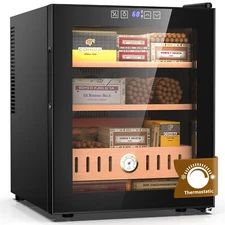 50L Electric Humidor 300Counts Cigar Humidor Cabinet Cooling Temperature Control