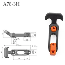 200mm Rubber Flexible T-Handle Draw Latches Hasp - 2Pcs