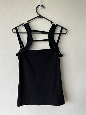 New dion lee mens womens rib holster tank tee top extra large black vest