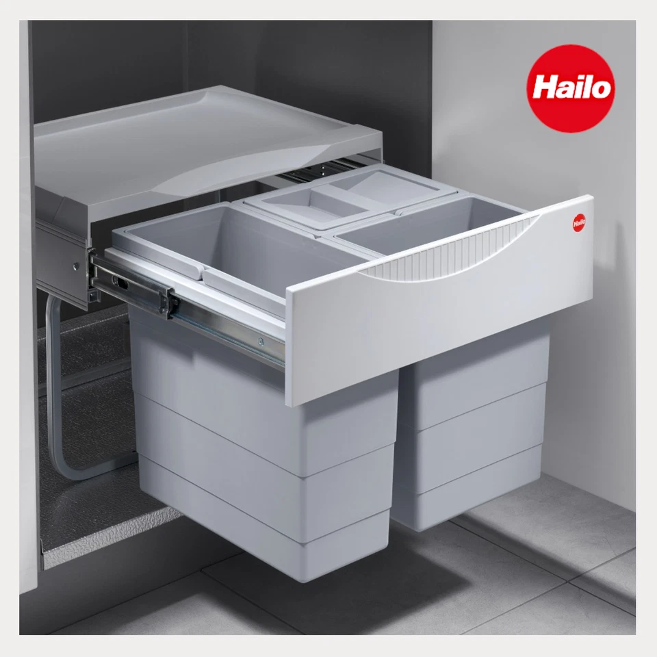 Hailo Abfallsammler 3644-73 Raumspar-Tandem Einbau Mülleimer Küchen Abfalleimer - Bild 4 von 4
