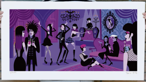Josh Agle Shag Serigraph Goth Night Art Print Poster S# 200 The Cure Music Fans