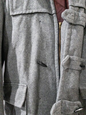 Vintage Women's Heavy Wool Coat Overcoat With Zip Good Plaid Lined