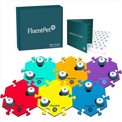 Interactive Talking Pet Buttons - 18-Piece Kit with Batteries & Training Support