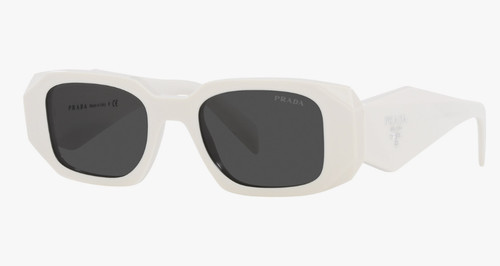 Prada Symbole PR 17WS 1425S0 Sunglasses - Talc White Frame Grey