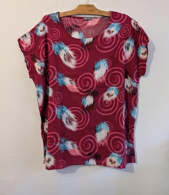 Bluse dunkelrosa Baumwolle Viskose Gr.48 Equation (2601029)