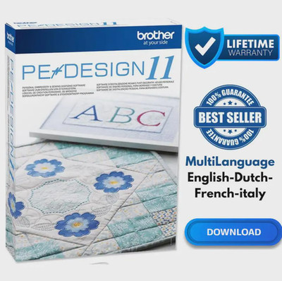  ️️️️Pe Design 11 - Embroidery Digitizing - Lifetime license   LIFETIME LICENSE