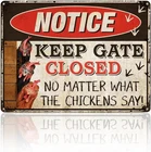 Vintage Metal Signs Chicken Coop Signs, Funny Chicken Gifts, Farm Tin Signs for