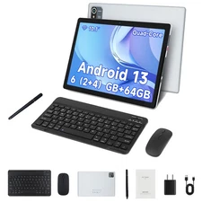 AEEZO 2025 Tablet 10.1" Android 13 Tablet 6+64GB Quad Core 1280×800 HD IPS WIFI