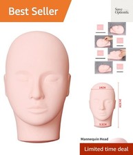 Pro Training Mannequin Flat Head Practice Make Up Eye Lashes Eyelash Extensio...