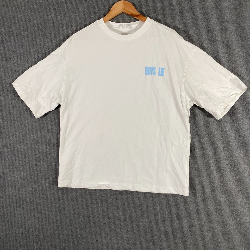 South St Shirt Womens XS White Tee Oversized Streetwear Boys Lie Street Ladies