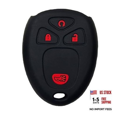 Key Fob Cover for Chevy GMC Hummer: 4 Buttons Key Fob Case Fit for Chevy Black