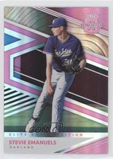 2020 Panini Elite Extra Edition Pink Stevie Emanuels #164 n1u
