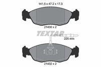 1 X Bremsbelagsatz BremsbeläGe Textar 2143001 FüR Peugeot