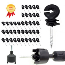 120 Pcs Electric Fence Insulator Screw-in Ring Post Wood... 