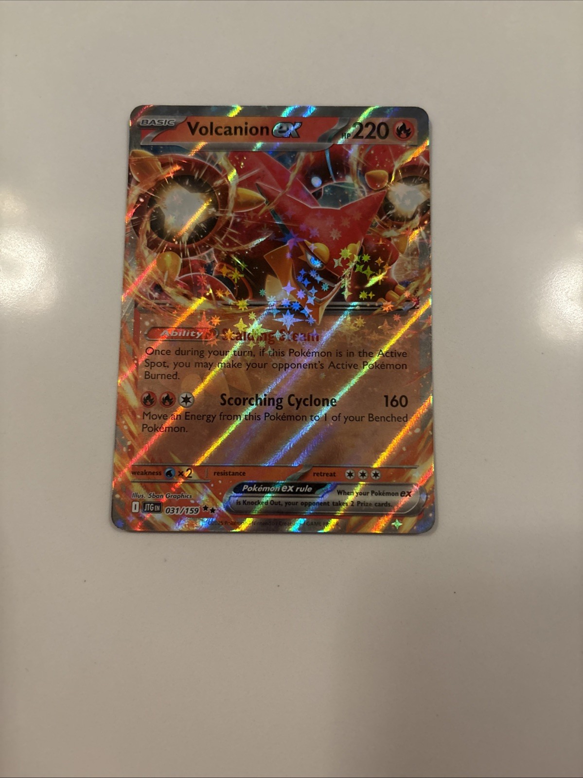 Volcanion Ex 31/159 - Journey Together Double Rare Holo Pokemon TCG - Near Mint