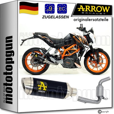 auspuff open schwarz thunder arrow fur ktm duke 390 2013 13 2014 14 2015 15