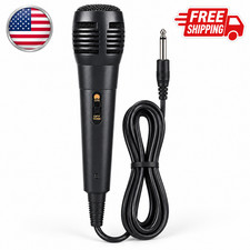 Wired Handheld Dynamic Microphone 6.35mm Karaoke Singing Vocal Mic with Cable US