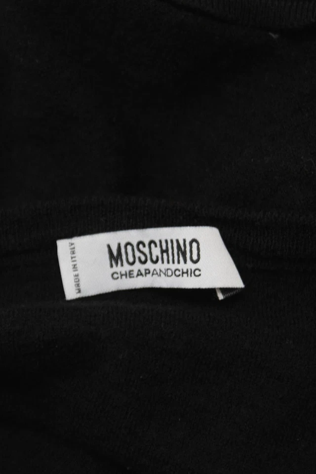 Moschino Cheap & Chic Girls Wool Snap Closure Ruffle Trim Sweater Black Size 6 - Image 3 of 3