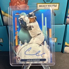 2025 topps finest blue refractor auto /99 Carlos Narvaez RC #FA-CAN N.Y. Yankees