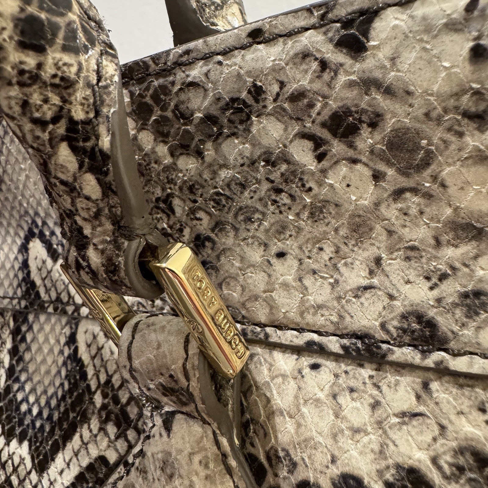 Tory Burch Women Bag Snake Pattern Python Shoulde… - image 19