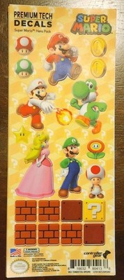 NEW SUPER MARIO BROS HERO CHARACTERS Tech Decals 21 Pack Stickers HTF RARE