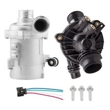 Electric Engine Water Pump+Thermostat Housing+Bolts Kit for BMW X5 xDrive 3.0si