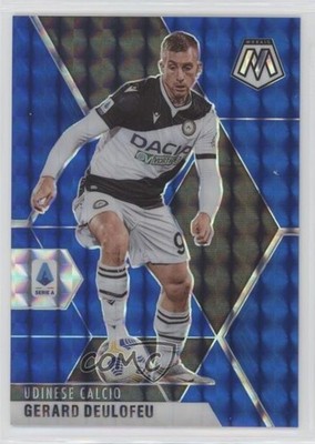 2020-21 Panini Mosaic Serie A Blue Mosaic Prizm 18/99 Gerard Deulofeu #92 0ms6
