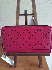 Image of Women's Accessorize Zip Around Purse/wallet. Pink With Goldtone Zip. New