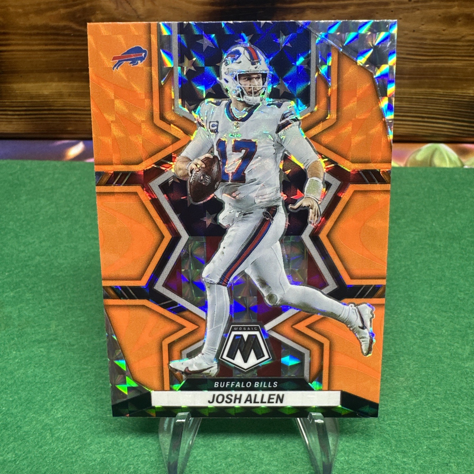 2022 Panini Mosaic - National Pride Josh Allen #253 Mosaic Reactive Orange Prizm