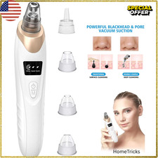 Blackhead Remover Vacuum Pore Cleaner Multi Suction Heads Adjustable Suction USB