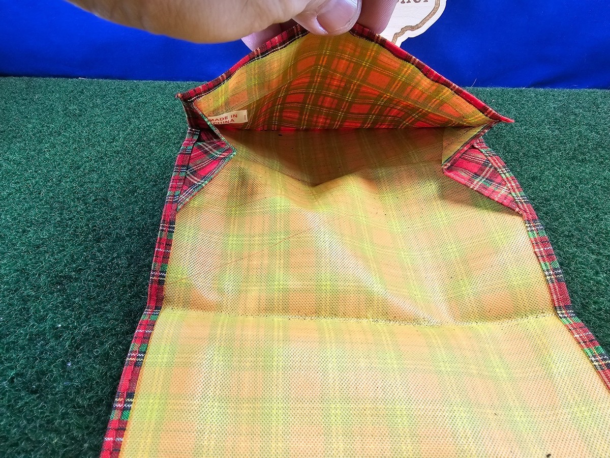 plaid tobacco pouch Red Plaid Lined Tobacco Pouch