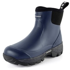 WOVENPAK Waterproof Garden Shoes Rain Boots for Men, Ankle Rubber Work Boots,...