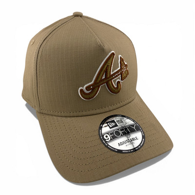 New Era Atlanta Braves MLB Khaki Ripstop A-Frame 9Forty Snapback