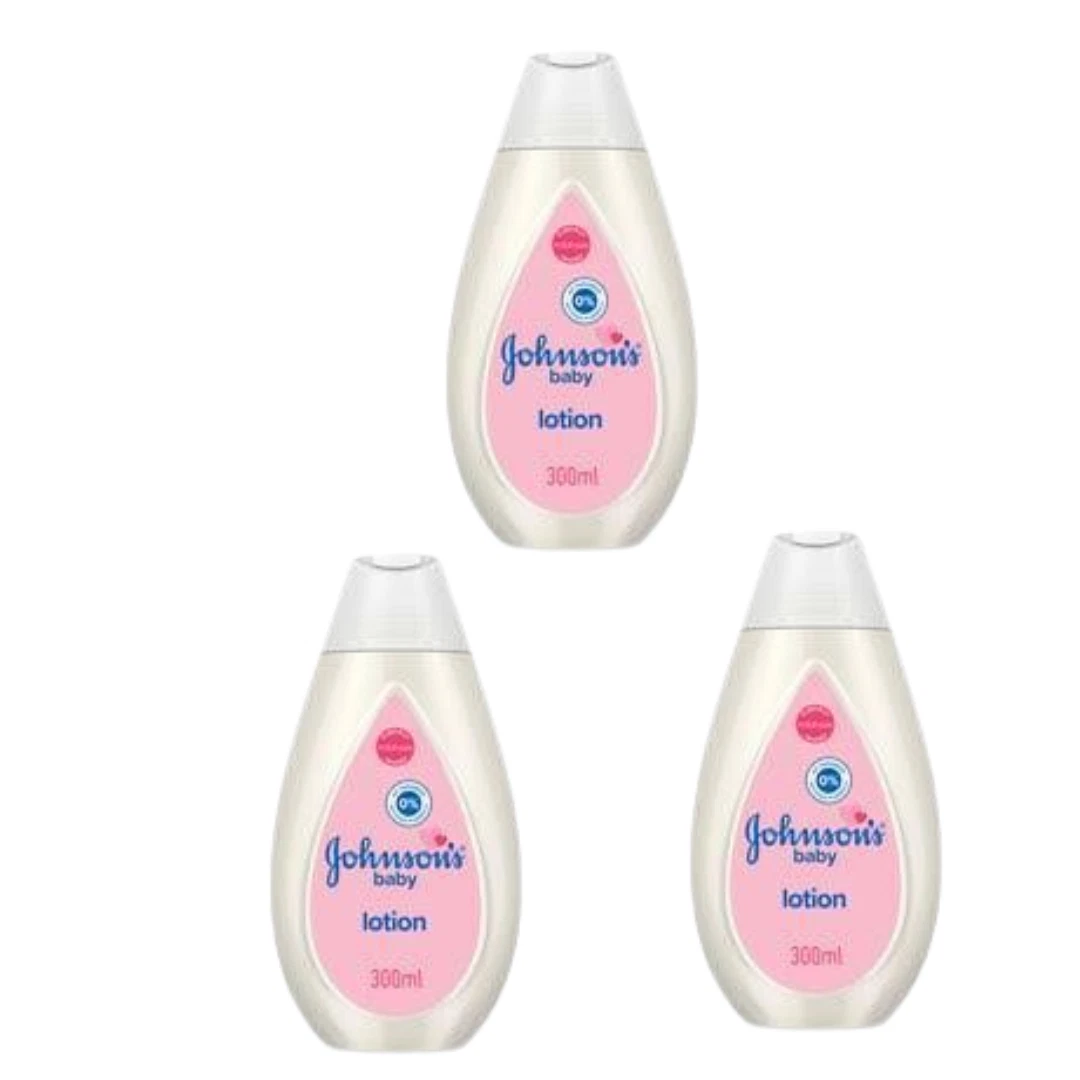Johnson's Baby Lotion 300ml x 3 Pack | Soft Smooth Skin | After-Bath Moisturiser