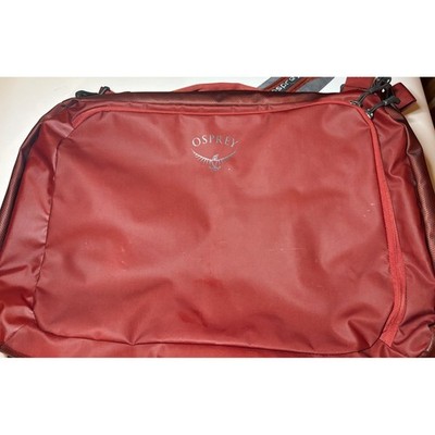 Osprey Transporter Carry On Backpack Duffle Convertible Travel Bag Red