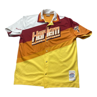 VTG Harlem Globetrotters Platinum Fubu 75th Anniversary Sz XL #27 Shooting Shirt