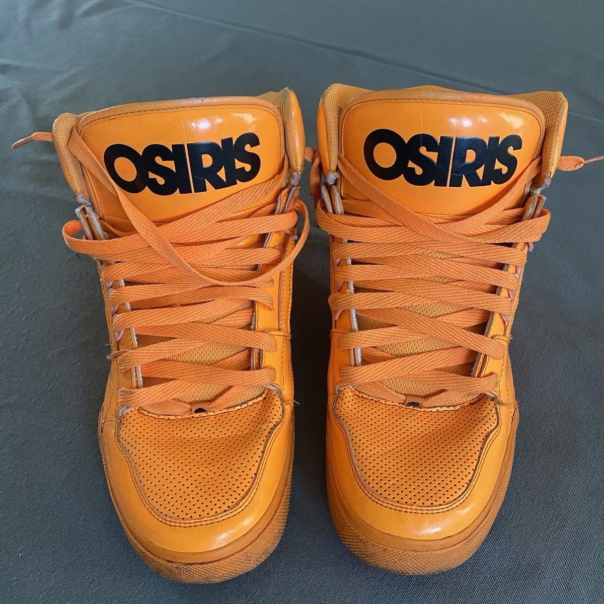 Osiris NYC 83 Vulc Bright Orange High Top Vintage Skateboard Shoes