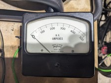Vintage Triplett DC Amperes/Ammeter Panel Meter Bakelite 4 x 4-1/2" Model 420