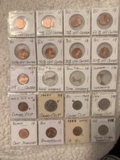 Sheet of 20 Off center and error coins