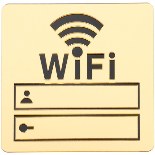 Panneau Wi-Fi en plastique, signalisation de réseau sans fil d'hôtel, - Zdjęcie 5 z 17