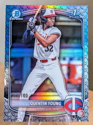 2025 Bowman Draft Quentin Young Steel Metal Refractor /100 SP Minnesota Twins